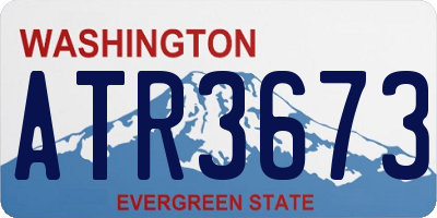 WA license plate ATR3673