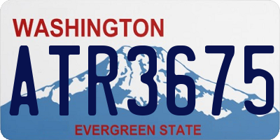 WA license plate ATR3675