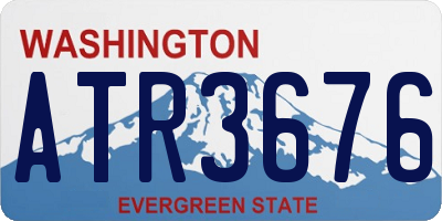 WA license plate ATR3676