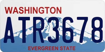 WA license plate ATR3678