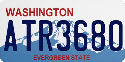 WA license plate ATR3680