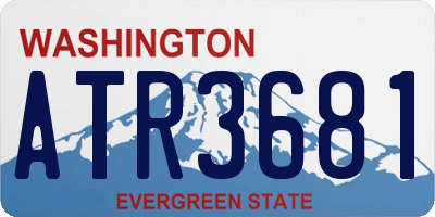 WA license plate ATR3681