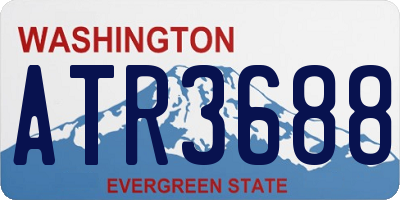 WA license plate ATR3688