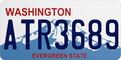 WA license plate ATR3689