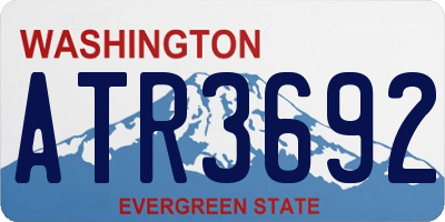 WA license plate ATR3692