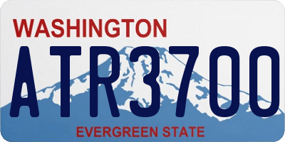WA license plate ATR3700