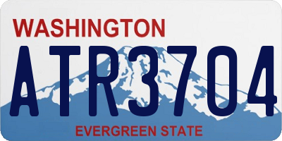 WA license plate ATR3704