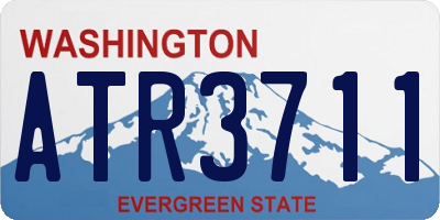 WA license plate ATR3711