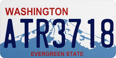 WA license plate ATR3718