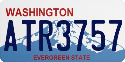 WA license plate ATR3757