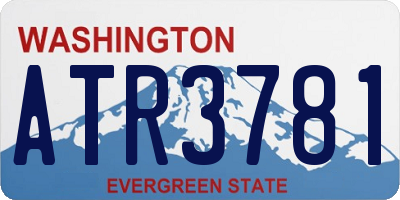 WA license plate ATR3781