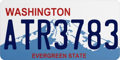 WA license plate ATR3783