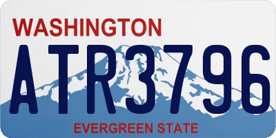 WA license plate ATR3796