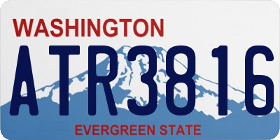WA license plate ATR3816