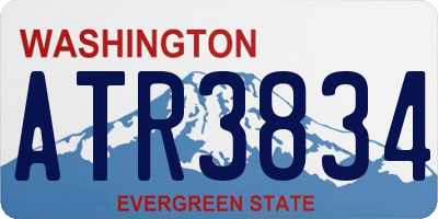 WA license plate ATR3834