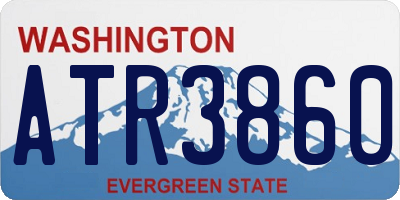 WA license plate ATR3860