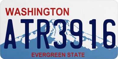 WA license plate ATR3916