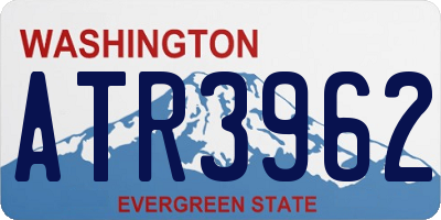 WA license plate ATR3962