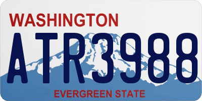 WA license plate ATR3988