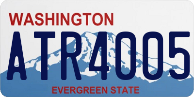 WA license plate ATR4005