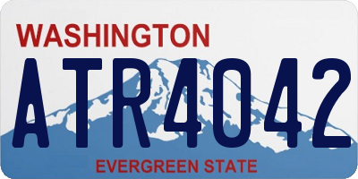 WA license plate ATR4042