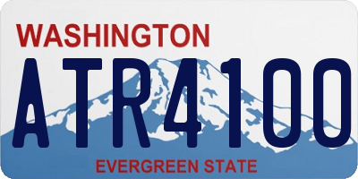 WA license plate ATR4100