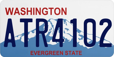WA license plate ATR4102