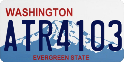 WA license plate ATR4103