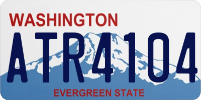 WA license plate ATR4104