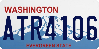 WA license plate ATR4106