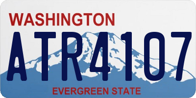 WA license plate ATR4107