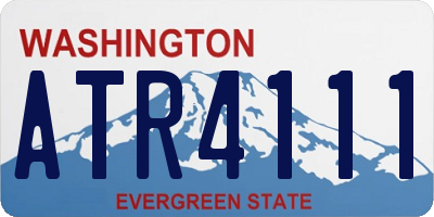 WA license plate ATR4111