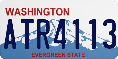 WA license plate ATR4113