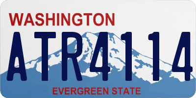 WA license plate ATR4114
