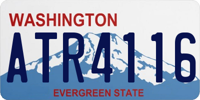 WA license plate ATR4116
