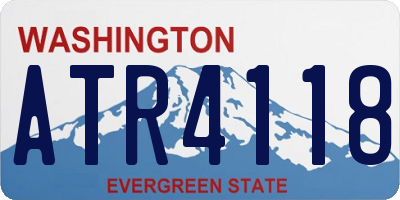WA license plate ATR4118