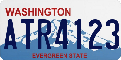 WA license plate ATR4123