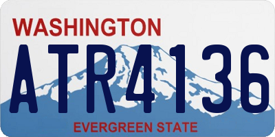 WA license plate ATR4136