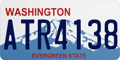 WA license plate ATR4138