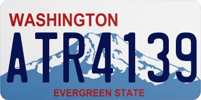 WA license plate ATR4139
