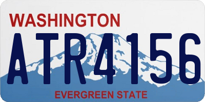 WA license plate ATR4156