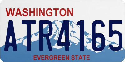 WA license plate ATR4165