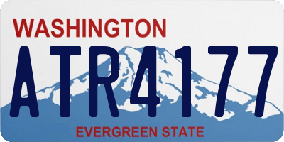 WA license plate ATR4177