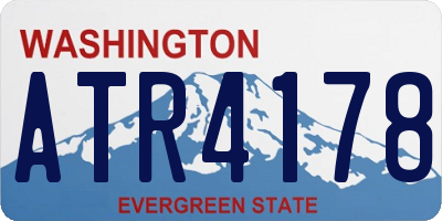 WA license plate ATR4178
