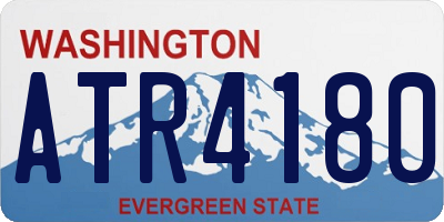 WA license plate ATR4180