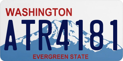 WA license plate ATR4181
