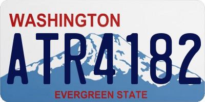 WA license plate ATR4182