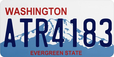 WA license plate ATR4183