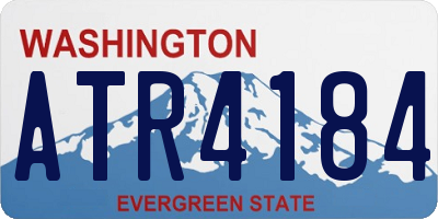 WA license plate ATR4184