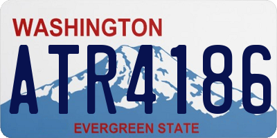 WA license plate ATR4186